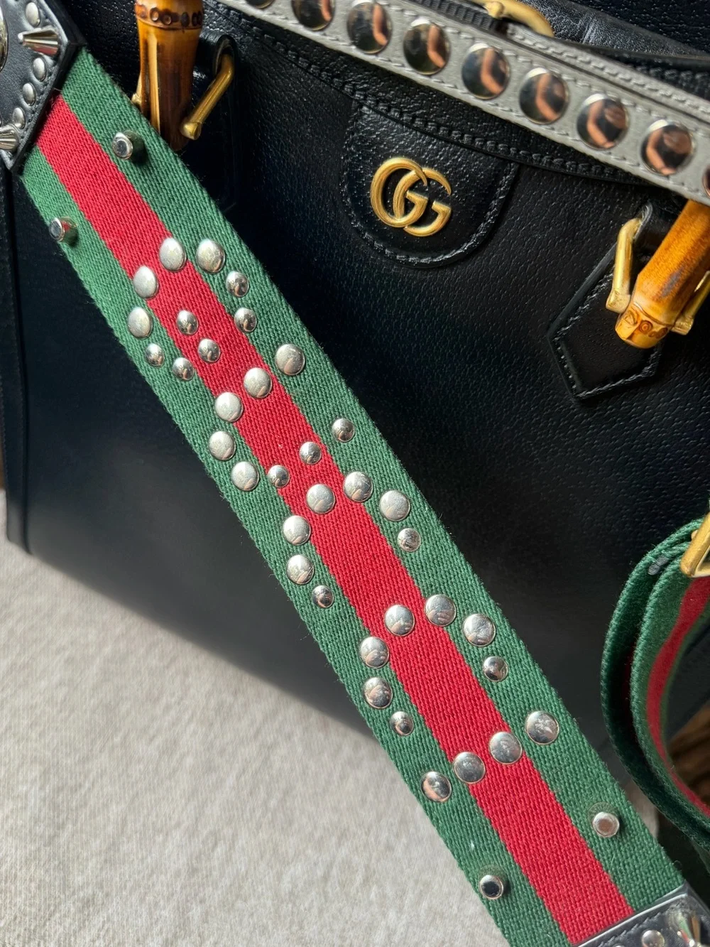 Gucci Diana NM Bamboo Handle Tote Leather Large